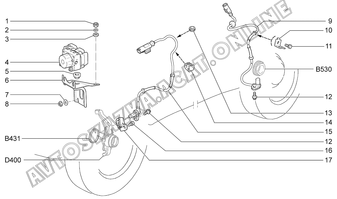ВАЗ 21214 Привод гидротормозов (bas, abs)