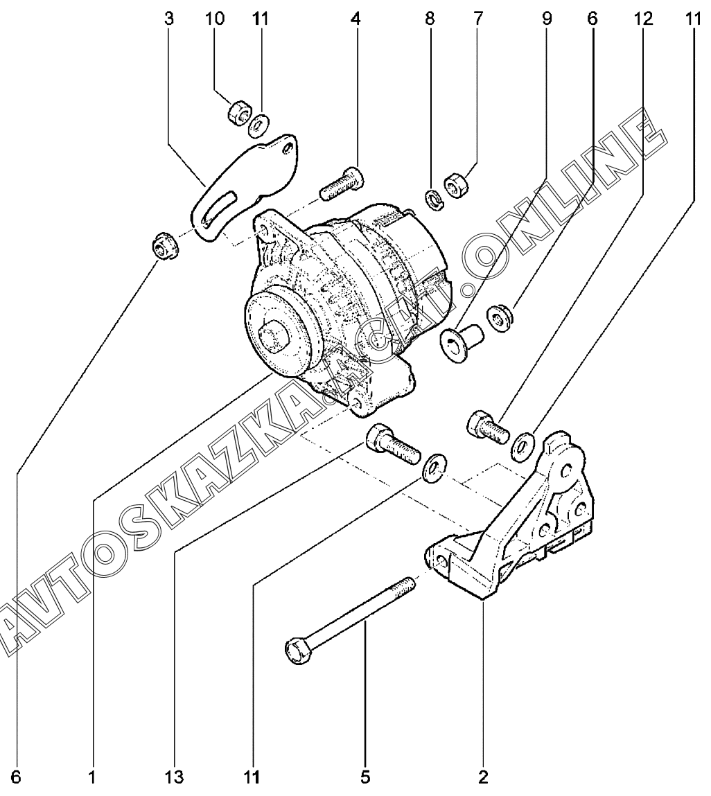Генератор ВАЗ 2121 Niva 4х4 (2121 Niva 4х4 Legend, 2121 Niva 4х4 Bronto ...