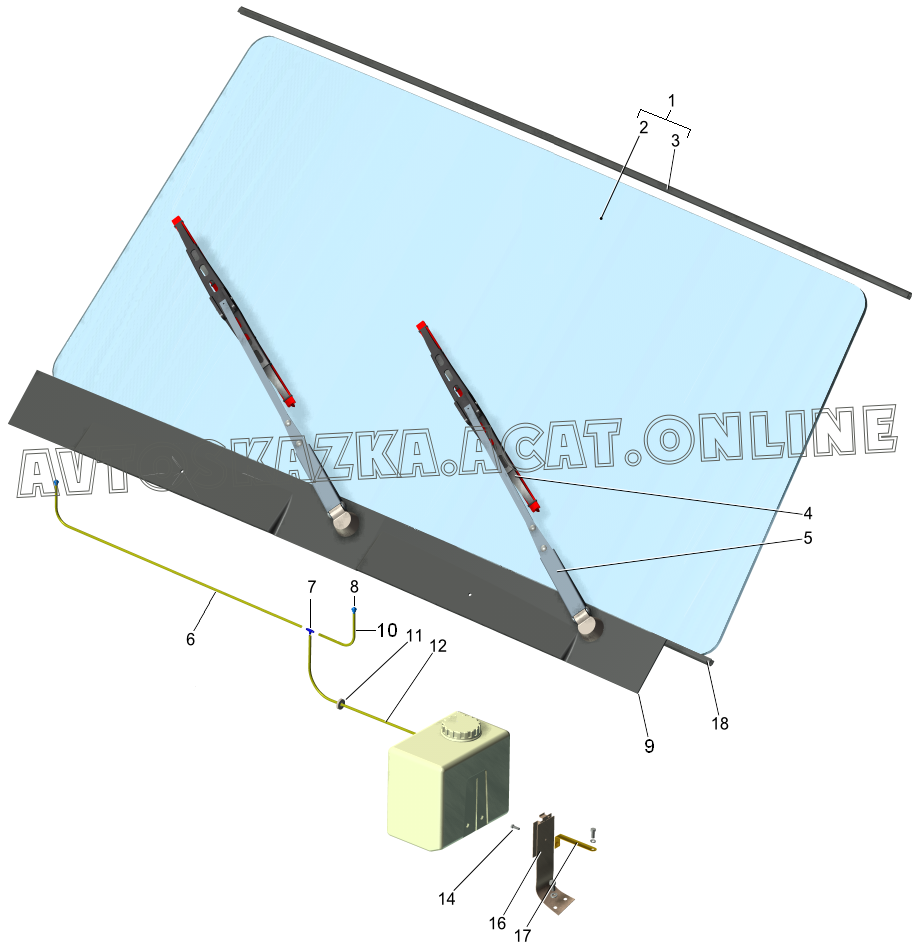 Установка ветрового стекла на кузове ГАЗ 3302 (3302-208 (двигатель УМЗ ...