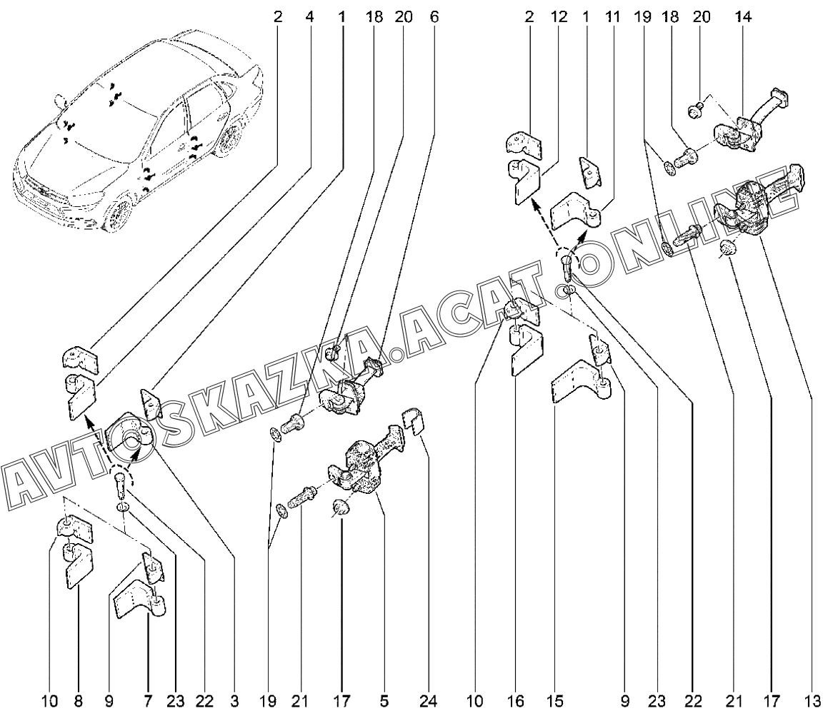 Болт крепления двери 2190