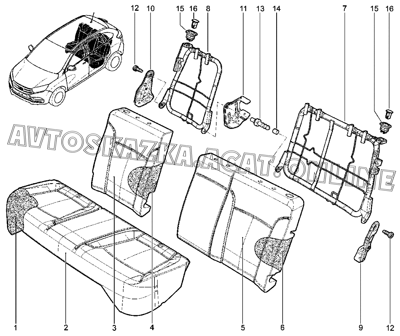 Купить Каркас Сиденья На Ладу Весту Водителя