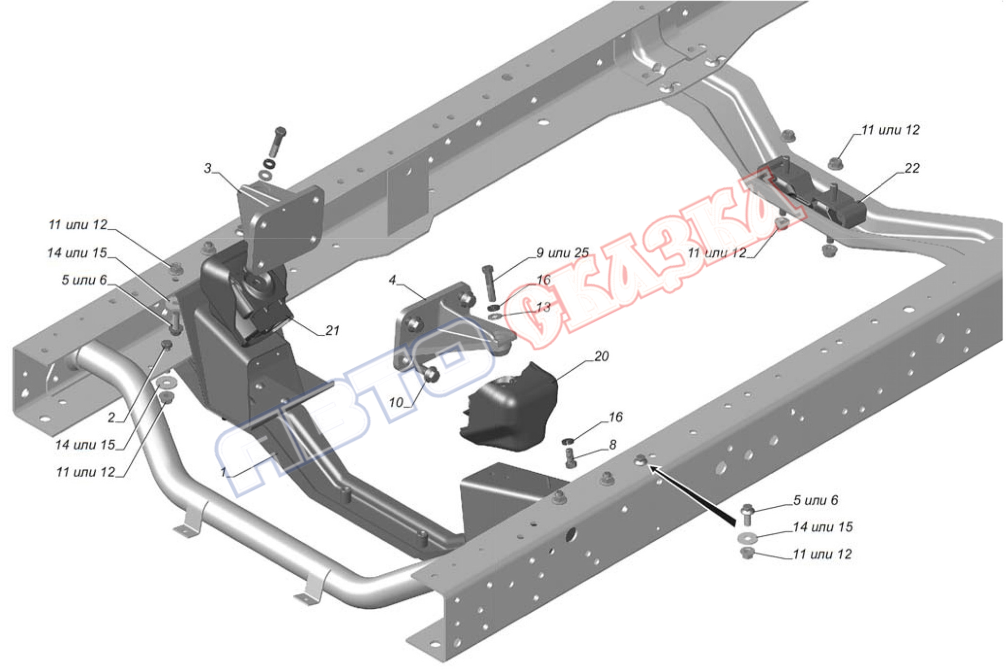Крепление двигателя Cummins ISF 2.8 Газель Газель Next Фургон